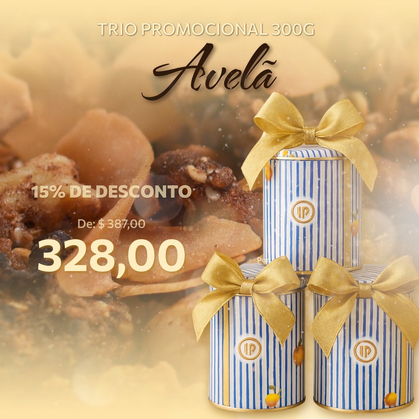 Trio 300g - Granola Avelã